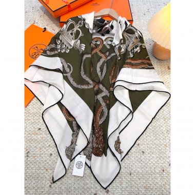 Hermes Silk and cashmere Shawl