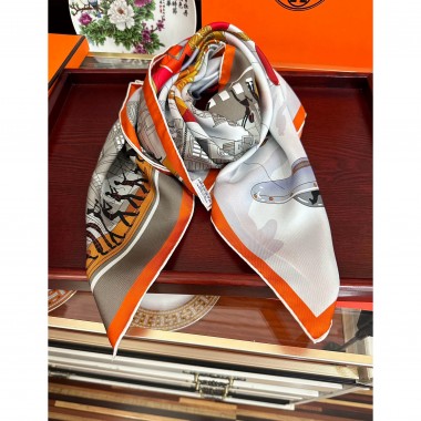 Hermes silk square scarf 90cm