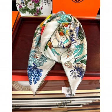 Hermes silk square scarf 90cm