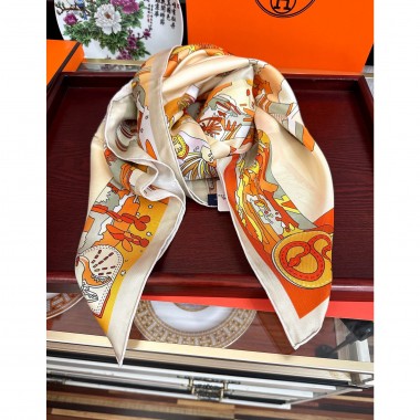 Hermes silk square scarf 90cm