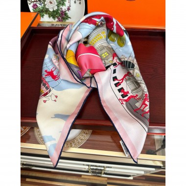 Hermes silk square scarf 90cm