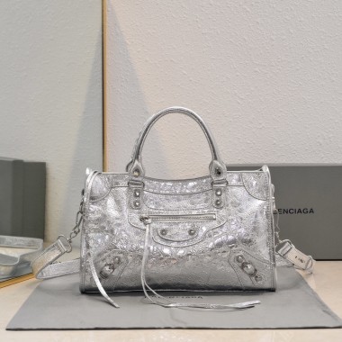 Borsa Le City da donna Balenciaga Medium-Silver