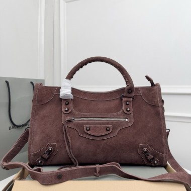 Borsa Le City da donna Balenciaga Medium-Light Espresso