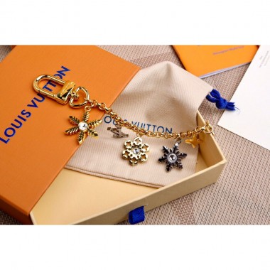 M80245 LV SNOWFLAKES CHAIN BAG CHARM