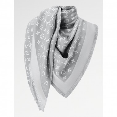 LV Denim Monogram Shawl 
