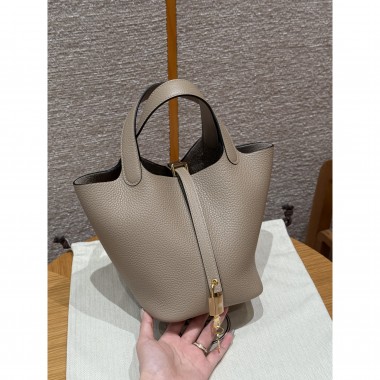 Borsa Hermes Picotin Lock 18/22-Gris Tourtlle