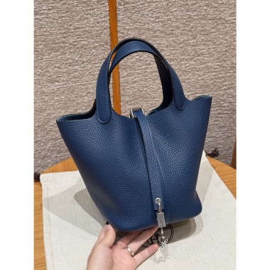 Borsa Hermes Picotin Lock 18/22-Deep Blue
