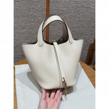 Borsa Hermes Picotin Lock 18/22-Craie