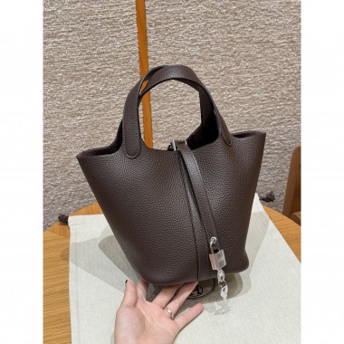 Borsa Hermes Picotin Lock 18/22-Chocolate