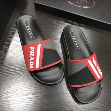 Prada men's leather sandal