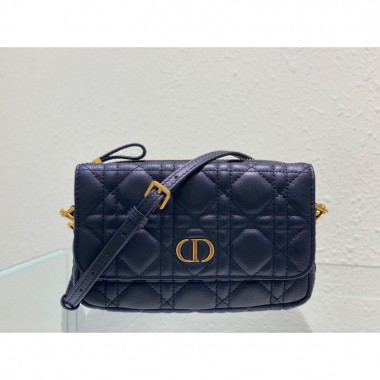 Christian Dior Caro Pouch on Chain -Black 
