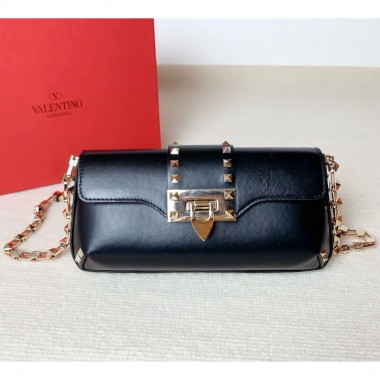 Valentino Rockstud Brushed Calfskin Shoulder Bag 