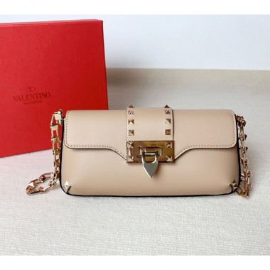 Valentino Rockstud Brushed Calfskin Shoulder Bag 