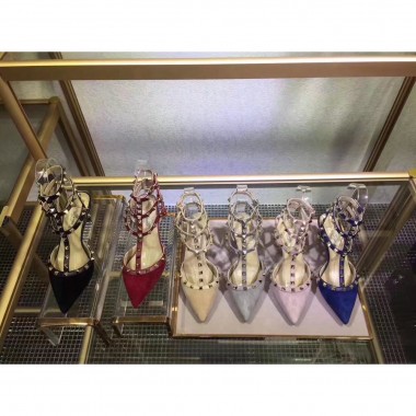 valentino rockstuds leather shoes 6cm heel- 6 colors available 