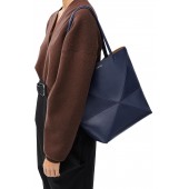Loewe Medium Puzzle Fold Tote -deep blue
