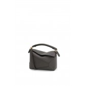 Loewe Mini Puzzle in Grained Calfskin -Deep grey