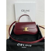 TEEN CELINE LOLA IN SHINY CALFSKIN-BURGUNDY