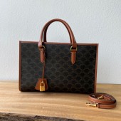 Celine Horizontal Cabas in Triomphe canvas and calfskin 
