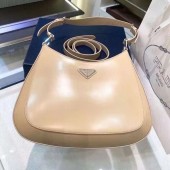 Borsa a spalla Prada Cleo in pelle spazzolata