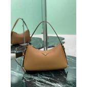 Prada Aimée medium leather shoulder bag-Caramel