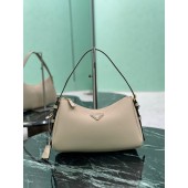 Prada Aimée medium leather shoulder bag-Travertine