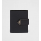 Prada Small Saffiano and smooth leather wallet