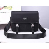 Prada Borsa con Tracolla in Nylon e Saffiano