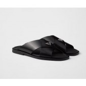 Prada Men's Brushed leather slides , Size 39-45