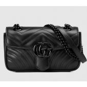 Gucci GG marmont Mini Shoulder Bag -All black