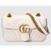 Gucci GG marmont Mini Shoulder Bag -White