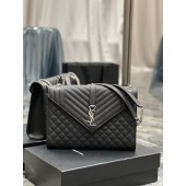 YSL Envelope Borsa Grande In Pelle Grained   