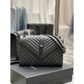 YSL Envelope Borsa Grande In Pelle Grained   