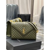 YSL Envelope Borsa Grande In Pelle Grained   
