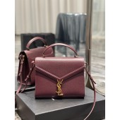YSL Cassandra Top Handle Medium Bag in Grained leather