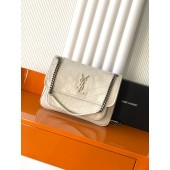 NIKI MEDIUM IN PELLE VINTAGE-BIANCO