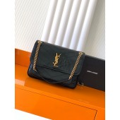 NIKI MEDIUM IN PELLE VINTAGE-Black/Gold