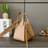 Loewe Compact Hammock bag in soft grained calfskin-Toffee