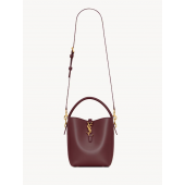 Saint Laurent LE 37 small in Shiny leather-rouge carbernet