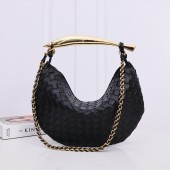 Bottega Veneta Sardine Chain Bag-Black