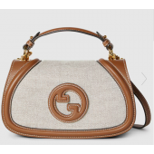 Gucci Blondie Small Top Handle Bag- Beige and dark brown