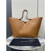 Saint Laurent Y Tote in Leather -Brick