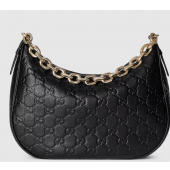 Gucci GG emblem Medium shoulder bag-Black