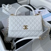 Chanel Medium Coco Handle Bag-White 