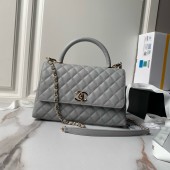 Chanel Medium Coco Handle Bag-Grey