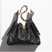 Chanel 25 Small handbag -Black Caviar leather