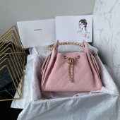 Chanel 25 Mini Bag in Suede Calfskin-Pink