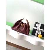 Chanel 25 Mini Bag in Grained Calfskin-Dark red