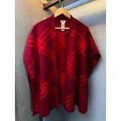 Burberry Check Wool Cape 