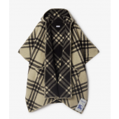 Burberry Reversible Check Wool Hooded Cape 