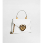 Dolce Gabbana Small Smooth Calfskin Devotion bag-White